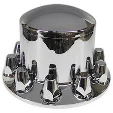 CUBIERTA POSTERIOR REDONDA CROMADA DE EJE ABS CON TAPA REMOVIBLE, UNIVERSAL DE 11-1/4"