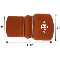 REDUCTOR DE SILICON ROJO, DE 3" A 2" INTERIOR X 6" DE LARGO