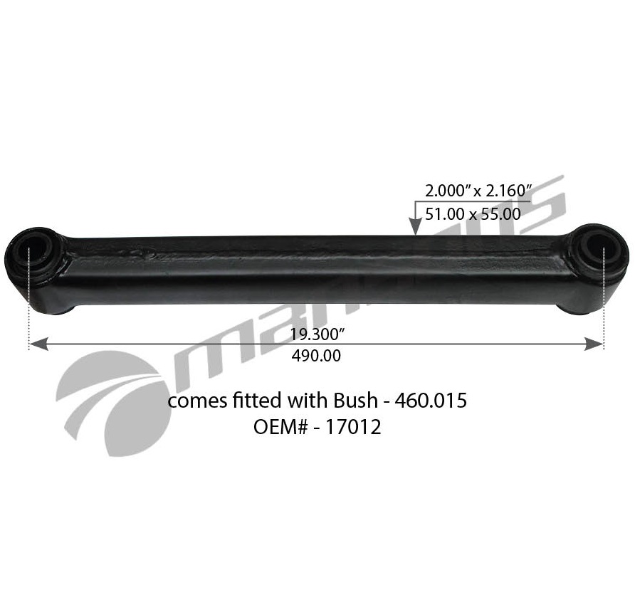 TEMPLADOR FIJO, SUSP. HUTCHENS DE 19,3" DE LARGO