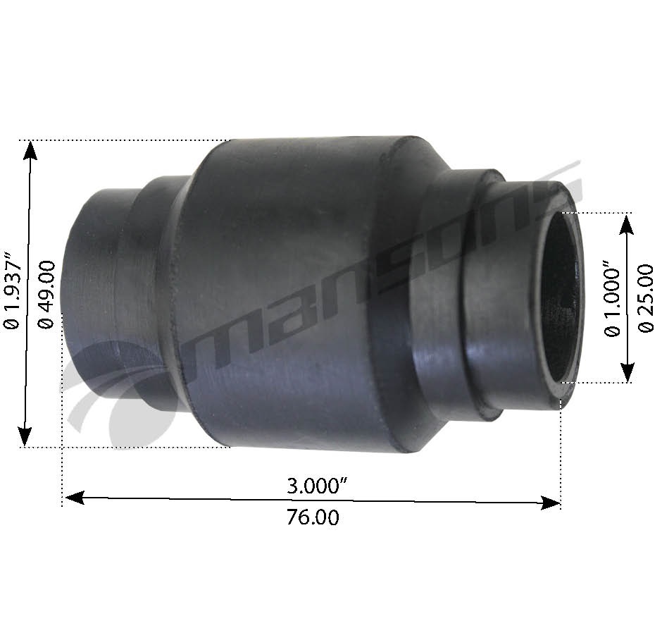 BOCIN T/BARRIL DEL BRAZO TEMPLADOR , SUSP. HUTCHENS , DIA. INT. 1" ; DIA EXT. 2" ; LARGO 3"