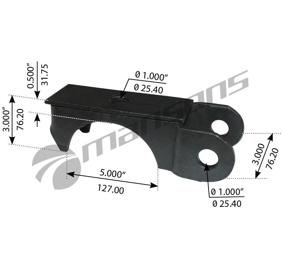 ASIENTO (SOPORTE DE PAQUETE) DEL EJE REDONDO DE CARRETA SUSP. HUTCHENS