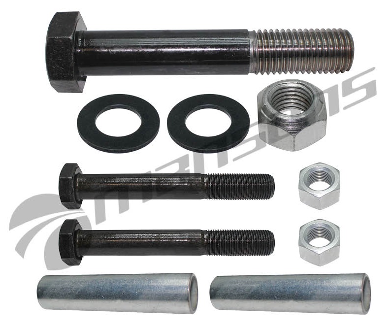 KIT DE PERNOS CENTRALES Y LATERALES , TUERCAS Y BOCINES DE BALANCIN DE 1 HUECO , SUSP. HUTCHENS