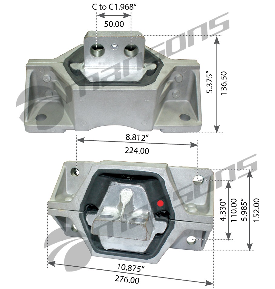 BASE DE MOTOR POSTERIOR DE MACK CH, CV, CL, CX