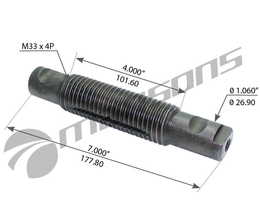 PIN DE BOCIN ROSCABLE DE PAQUETE DE KENWORTH Y PETERBILT