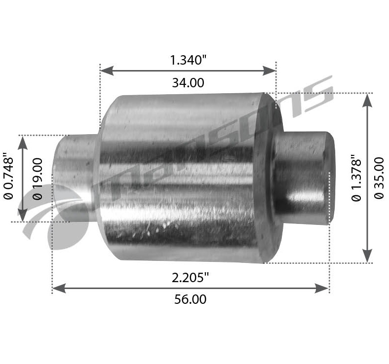 RODILLO DE ZAPATA A SOBREMEDIDA DE 1-3/8"