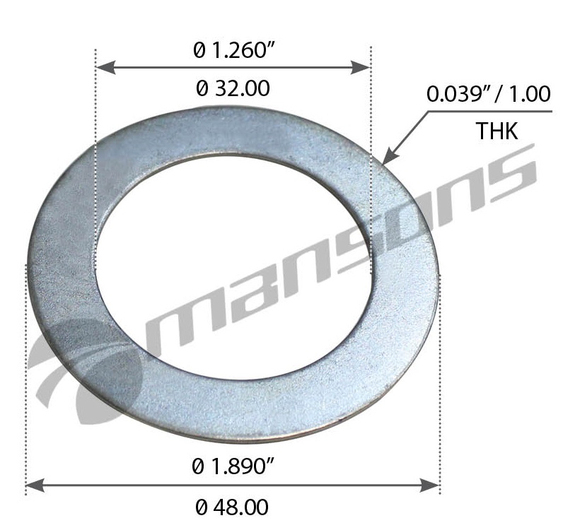 ARANDELA DE MARTILLO 1-5/16 INT X 1-15/16 EXT