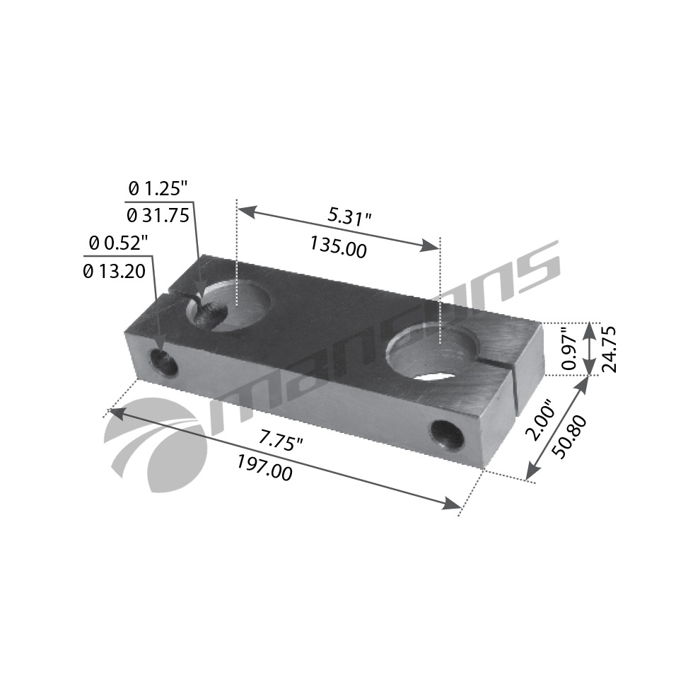 GRILLETE COLGANTE DE PAQUETE DELANTERO Y POSTERIOR DE FREIGHTLINER