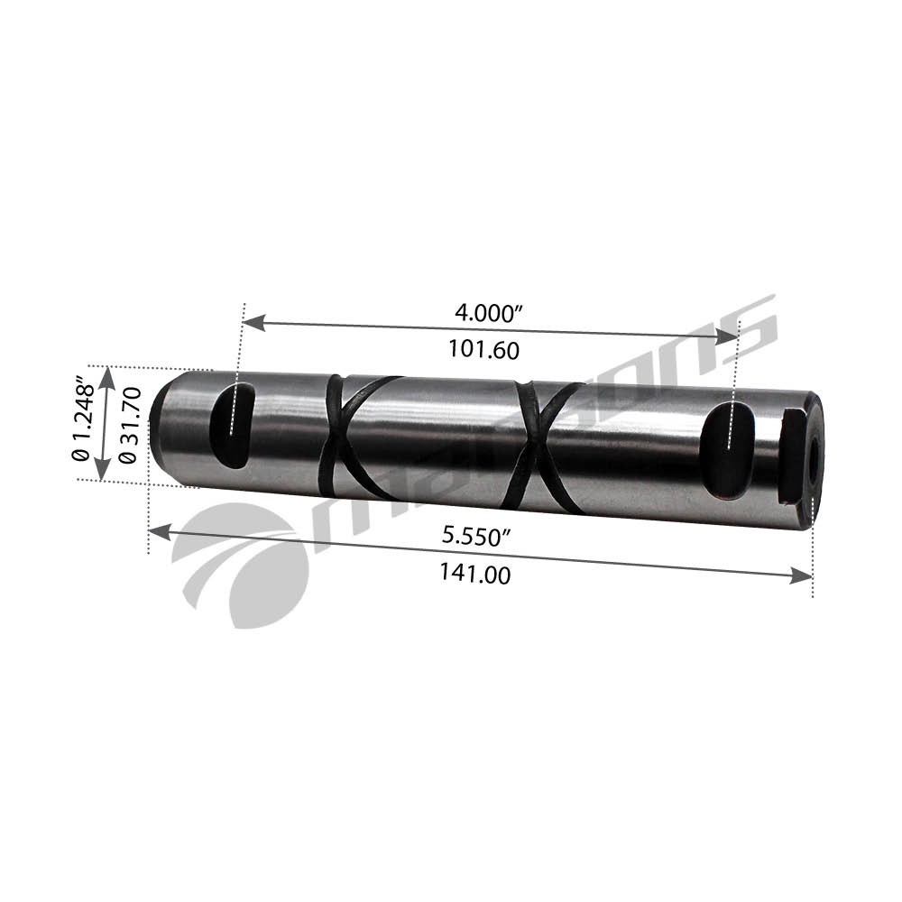 PIN DE PAQUETE DE INTERNATIONAL DE 1-1/4" X 4" CUÑA A CUÑA, CORTO DE COCA COLA