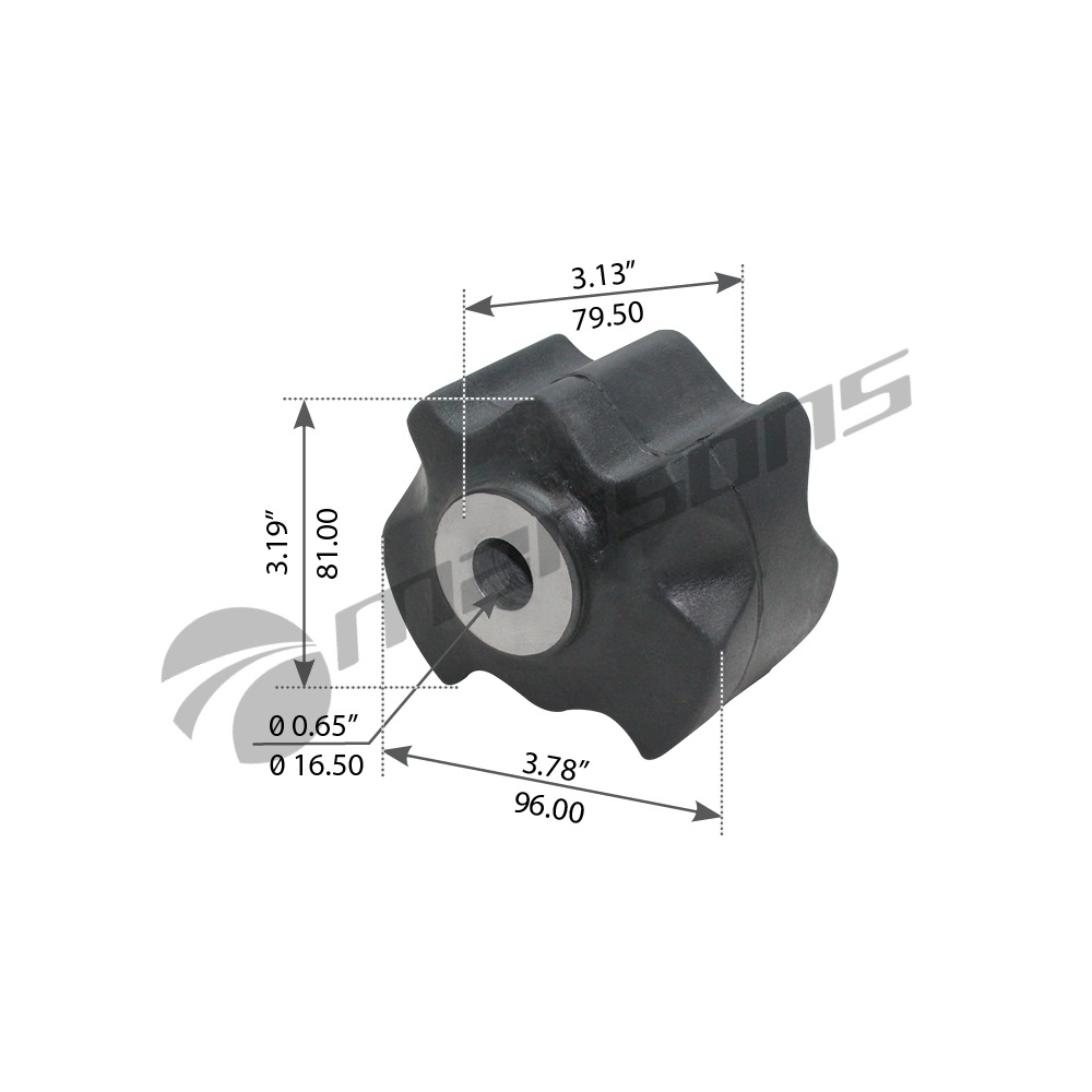 BOCIN DE BASE DE CABINA MS-360013 DE FREIGHTLINER, CON BOCIN DE DE 16,5MM