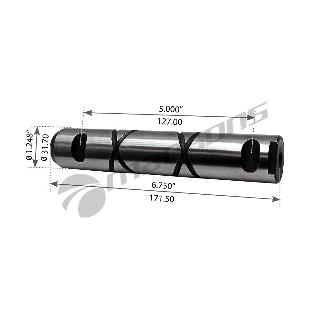 PIN DE PAQUETE DE INTERNATIONAL DE 1-1/4" X 5" CUÑA A CUÑA; PIN LARGO DE COCA COLA