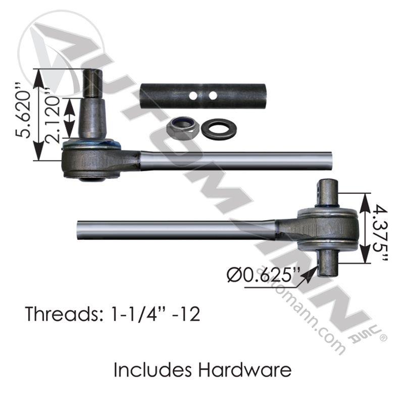 BARRA TEMPLADORA DE CORONA CON BOCINES CORBATIN Y PUNTA TIPO ROTULA, MULTIPLES MEDIDAS
