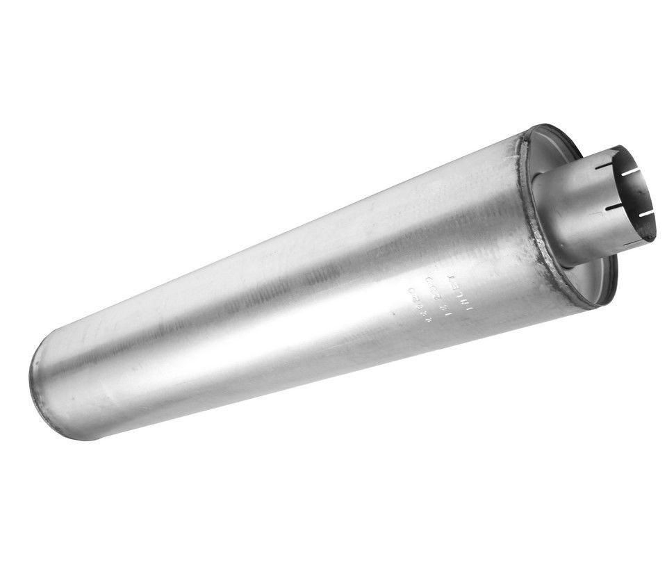 SILENCIADOR DE ESCAPE, ENTRADA Y SALIDA DE 4", CUERPO CON DIAMETRO DE 10" Y LONGITUD DE 45"