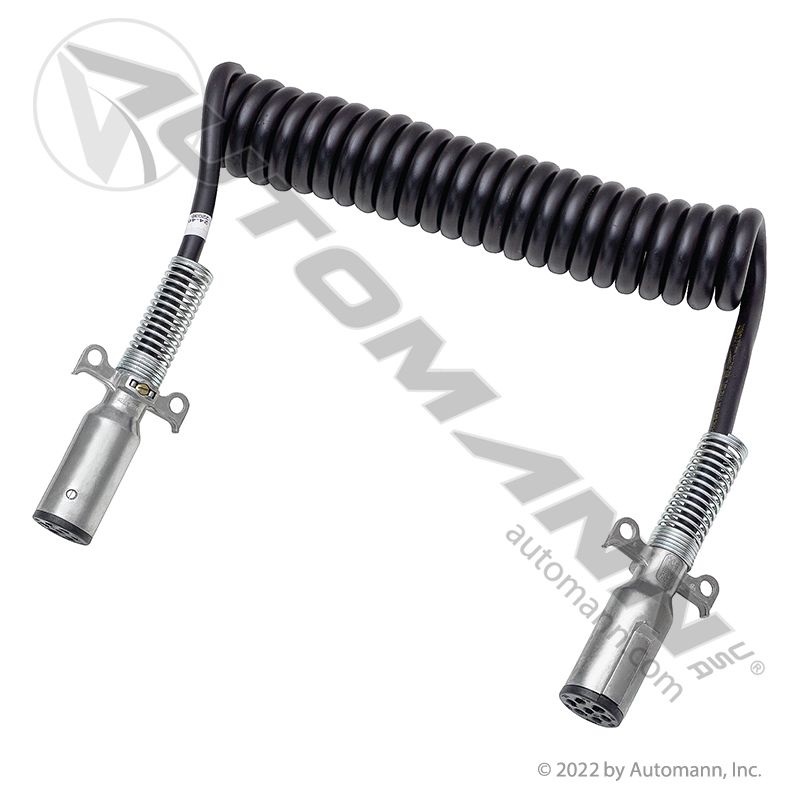 CABLE ELECTRICO NEGRO DE 15 PIES, CON CONECTOR HEMBRA DE 7 PUNTAS