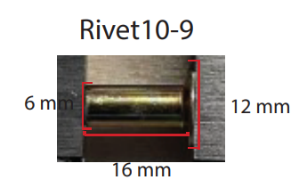 REMACHE, DIAMETRO Φ6 X LONGITUD 16, CABEZA Φ12 MM