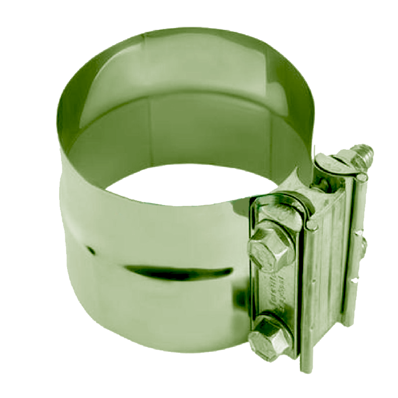 ABRAZADERA CROMADA TIPO FAJA PARA TUBO FLEXIBLE DE 4"