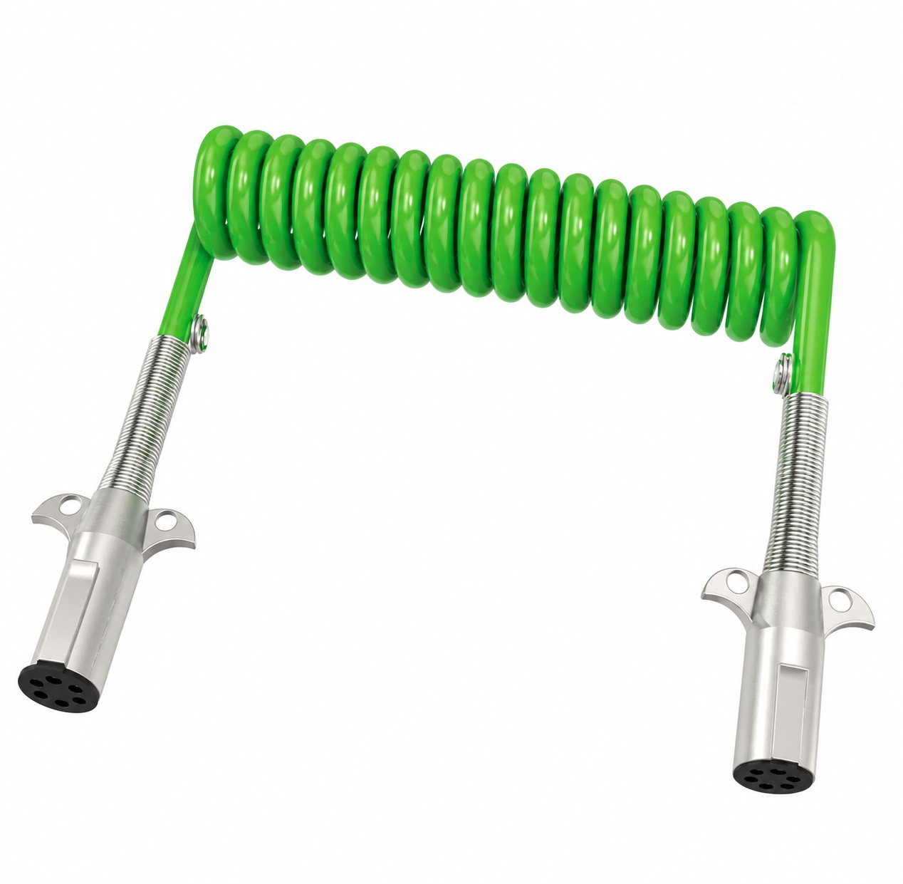 CABLE ELECTRICO ABS VERDE DE 15 PIES, CON CONECTOR HEMBRA DE 7 PUNTAS